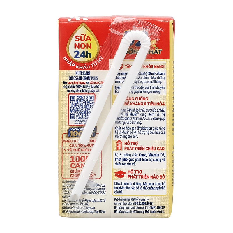 Lốc 4 hộp sữa pha sẵn Nutricare Colos 24h Grow Plus 110 ml (từ 1 tuổi) 23