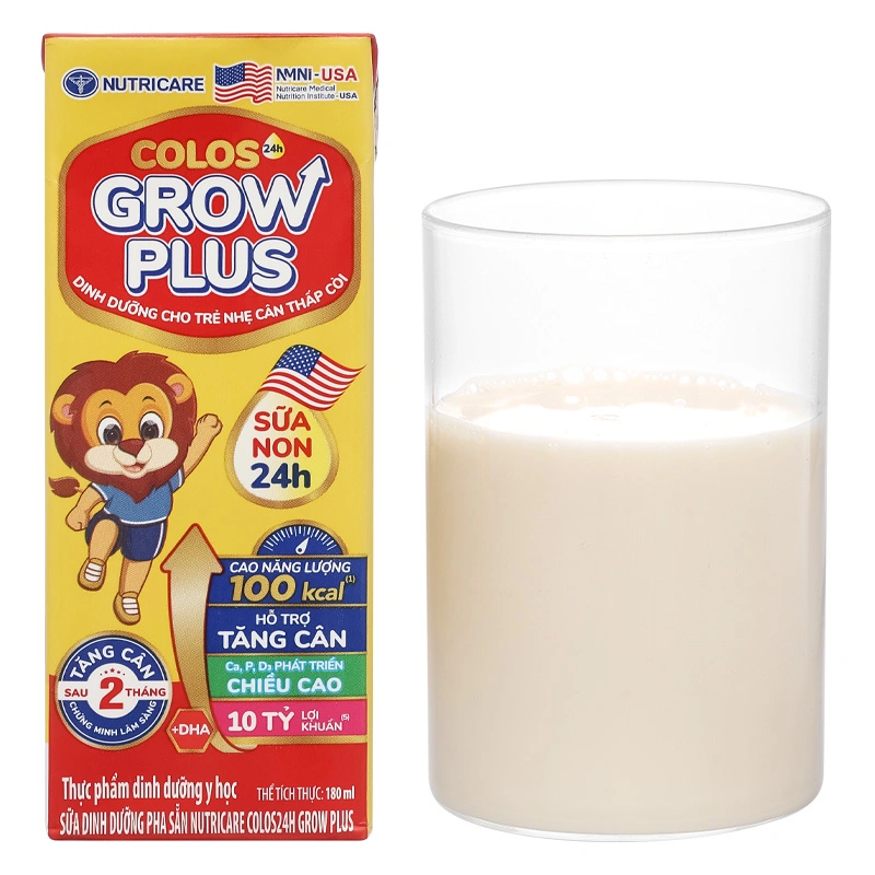 Lốc 4 hộp sữa pha sẵn Nutricare Colos 24h Grow Plus 180 ml (từ 1 tuổi) 26