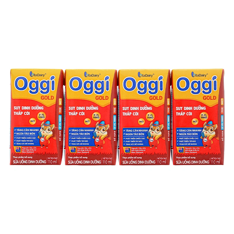 Thùng 48 hộp sữa pha sẵn Oggi Gold 110 ml cho trẻ suy dinh dưỡng (từ 1 tuổi) 4