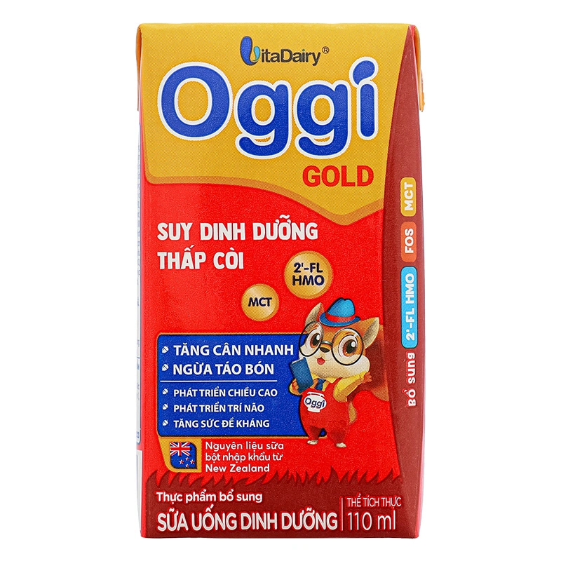 Thùng 48 hộp sữa pha sẵn Oggi Gold 110 ml cho trẻ suy dinh dưỡng (từ 1 tuổi) 7