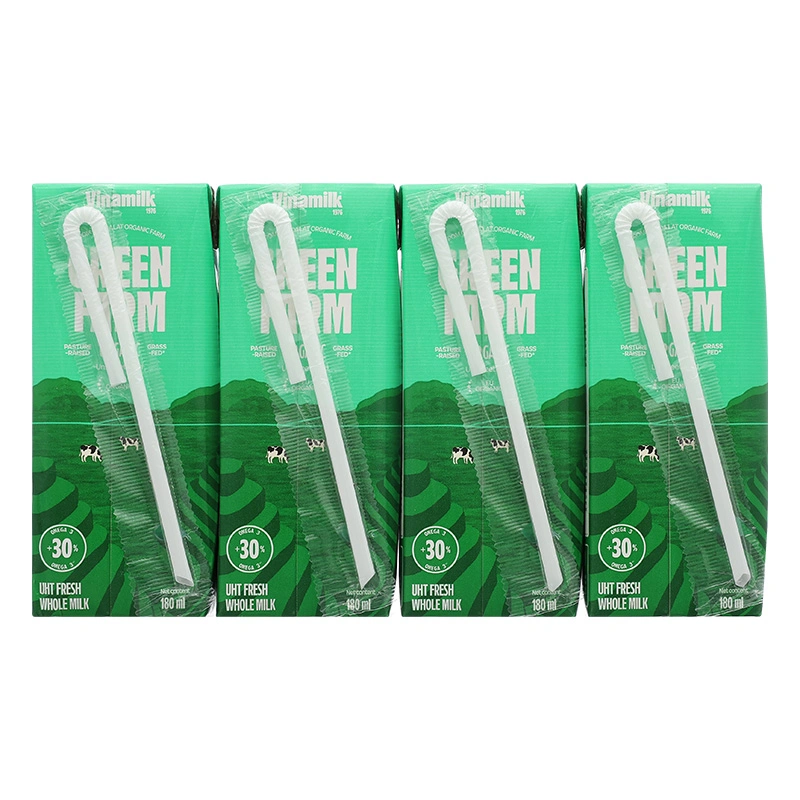 Lốc 4 hộp sữa tươi tiệt trùng Vinamilk Green Farm không đường 180 ml (từ 1 tuổi) 14