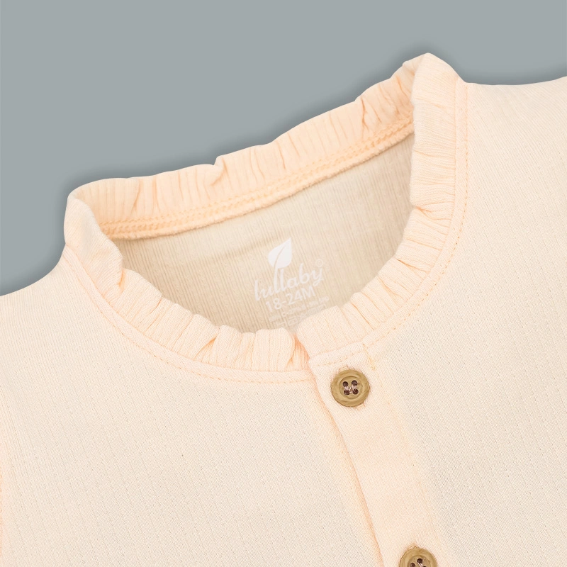 Bộ sát nách bé gái Lullaby NH559N màu be 4