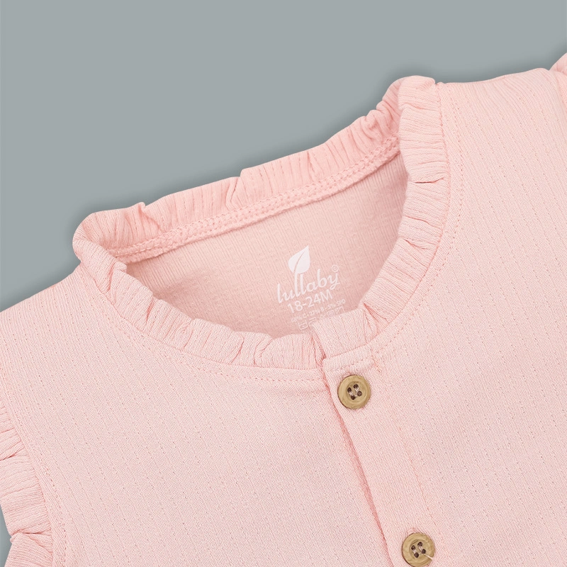 Bộ sát nách bé gái Lullaby NH559N màu be 15