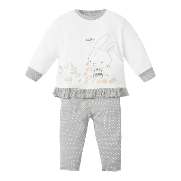 Bộ bé gái Ualarogo petit xám