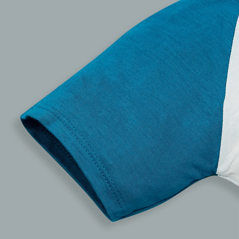 Bộ tay ngắn bé trai IQ Baby raplan in gấu màu xanh 5