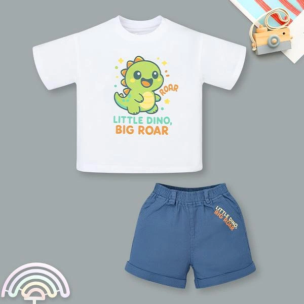 Bộ bé trai Rabity cotton trắng