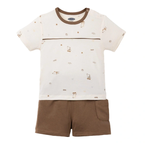 Bộ bé trai Ualarogo bamboo nâu