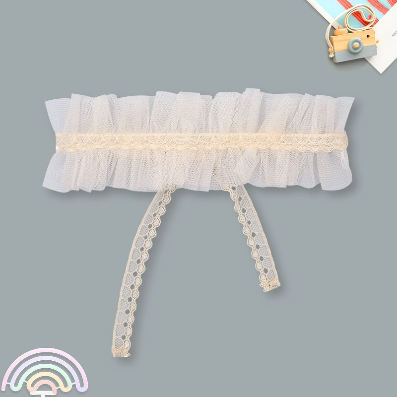 Bodysuit tay dài kèm băng đô La Pomme bông hoa thanh lịch màu vàng 13