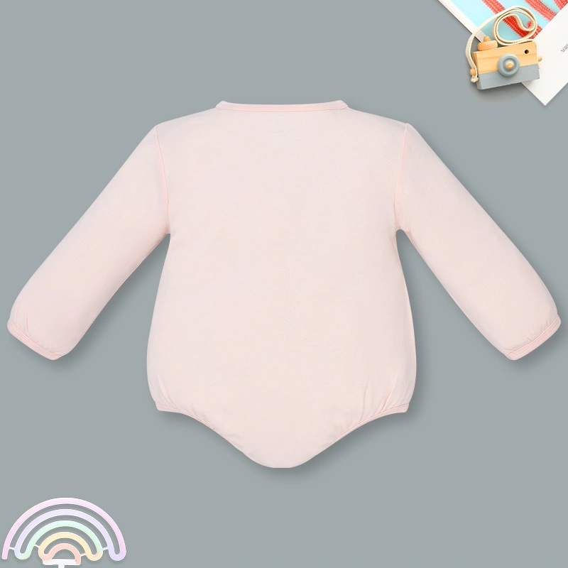 Bodysuit tay dài La Pomme giấc mơ mềm mại màu hồng 5