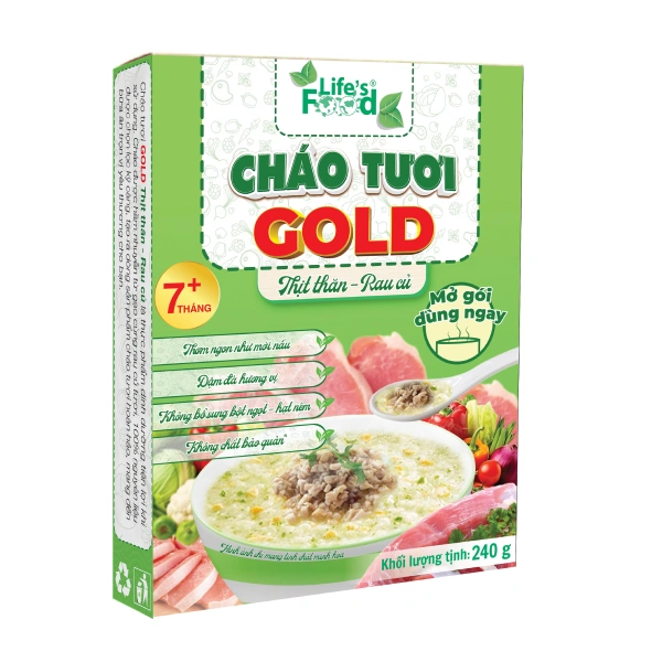 Cháo tươi Life's Food vị thịt thăn rau củ gói 240g (từ 7 tháng)