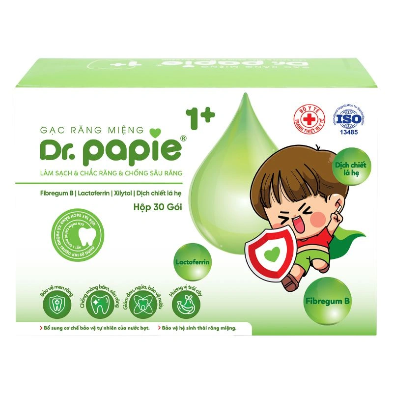 Combo 2 gạc răng miệng cho bé Dr.Papie 1+ 30 gói/hộp (từ 1 tuổi) 2