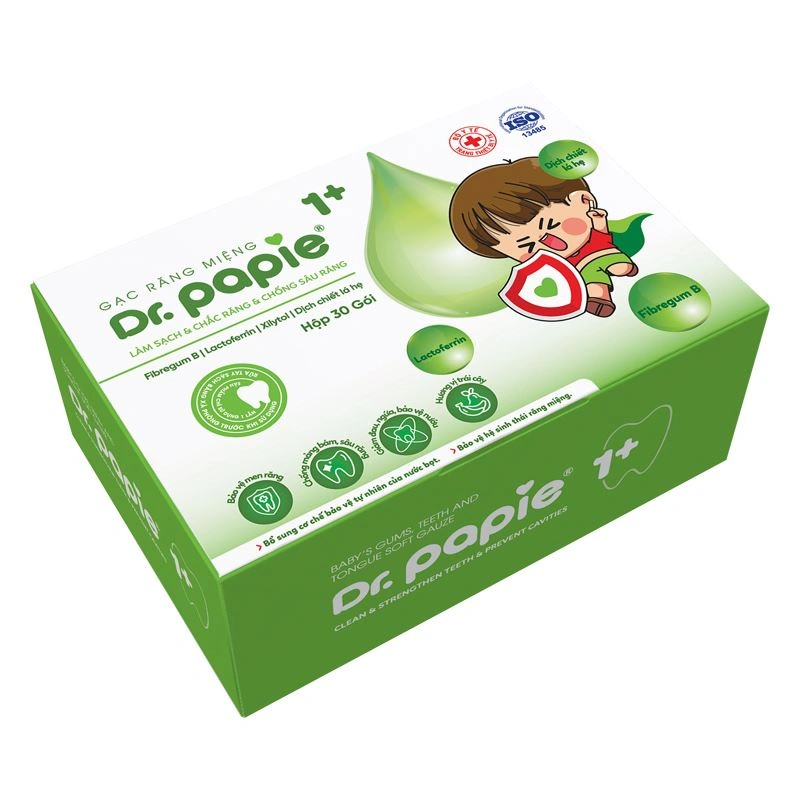Combo 2 gạc răng miệng cho bé Dr.Papie 1+ 30 gói/hộp (từ 1 tuổi) 3