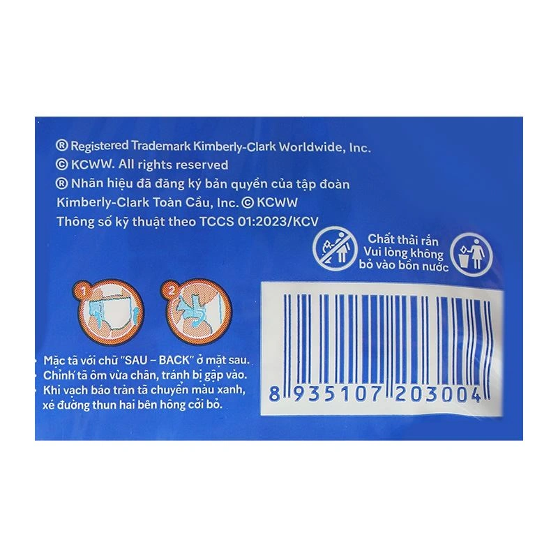 Tã quần Huggies Skincare Jumbo size L 36 miếng (9 - 14 kg) 14