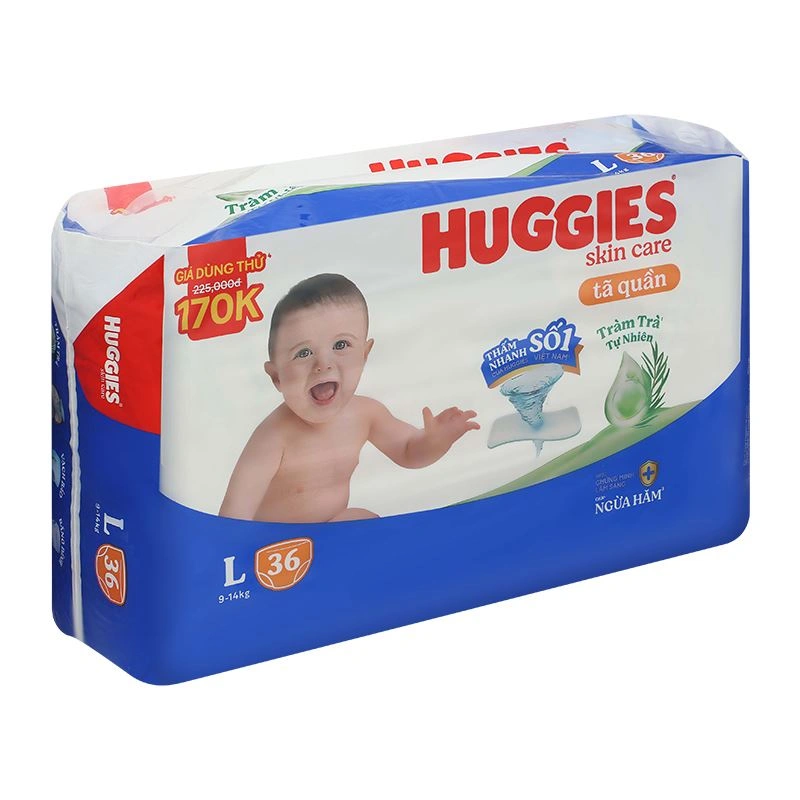 Tã quần Huggies Skincare Jumbo size L 36 miếng (9 - 14 kg) 3
