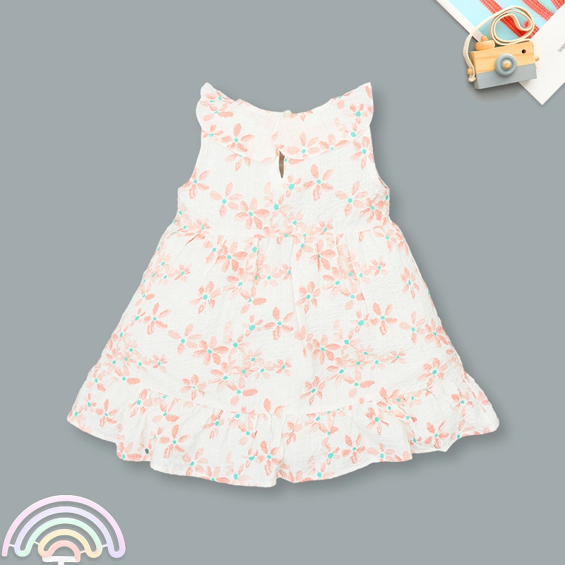 Đầm bé gái Lullaby NH557N họa tiết hoa cam 2