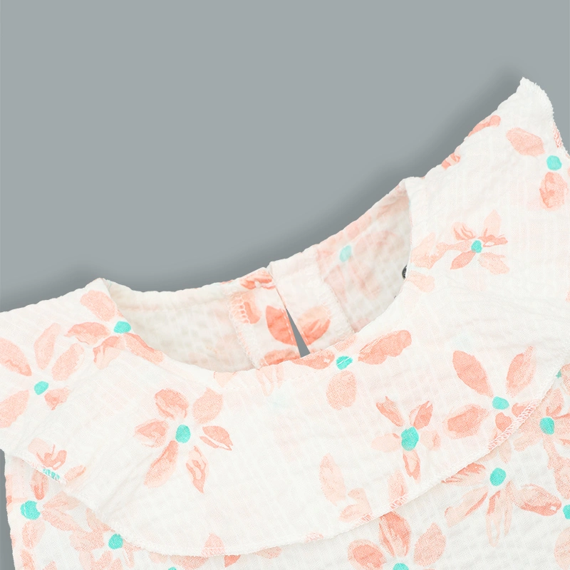 Đầm bé gái Lullaby NH557N họa tiết hoa cam 3