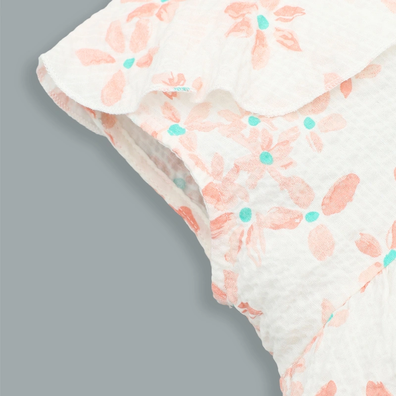 Đầm bé gái Lullaby NH557N họa tiết hoa cam 4