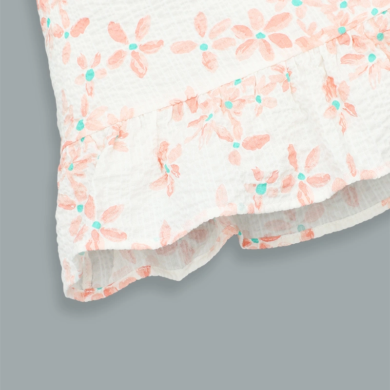 Đầm bé gái Lullaby NH557N họa tiết hoa cam 5