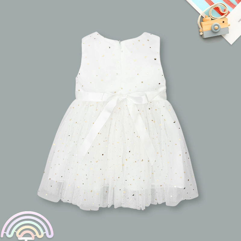 Đầm voan bé gái Rabity 953.010 màu trắng 2