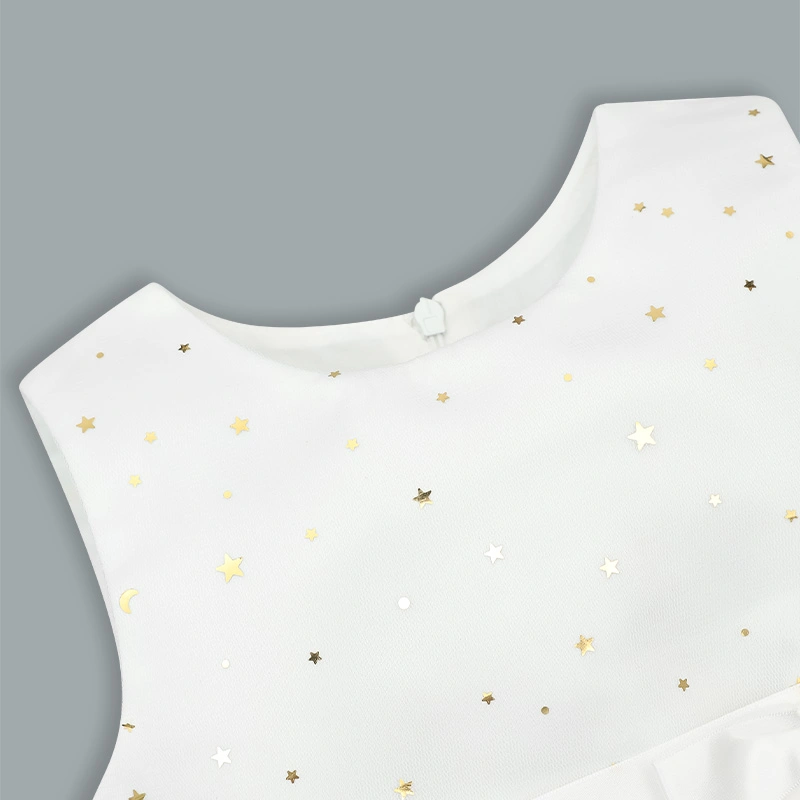 Đầm voan bé gái Rabity 953.010 màu trắng 3