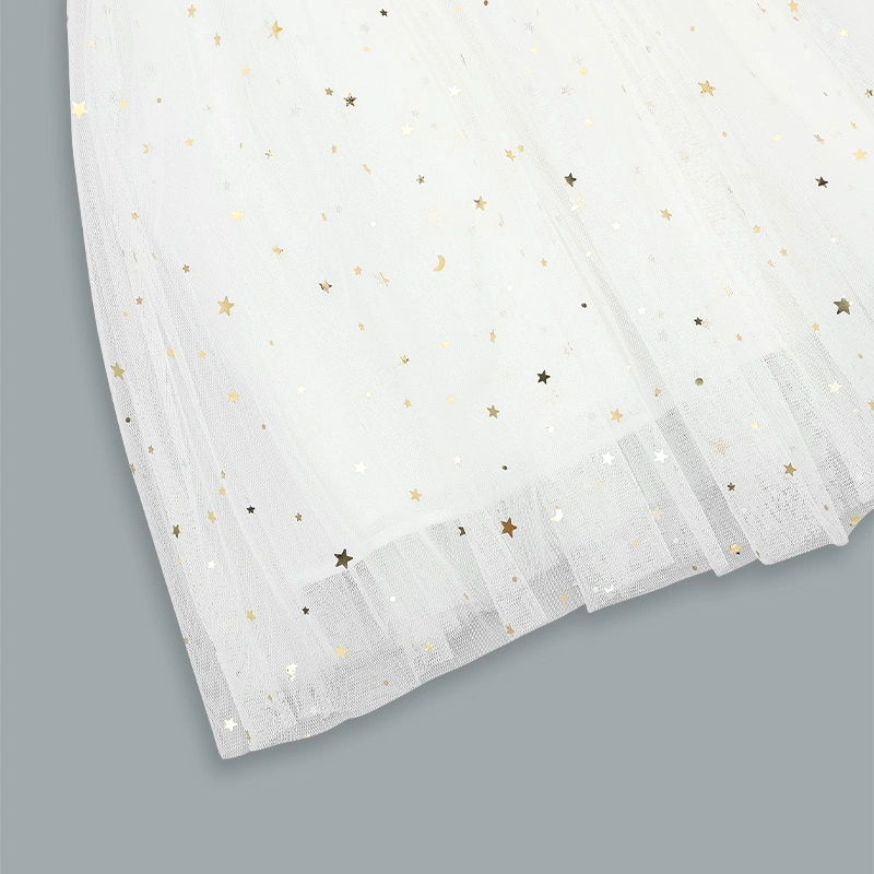 Đầm voan bé gái Rabity 953.010 màu trắng 5