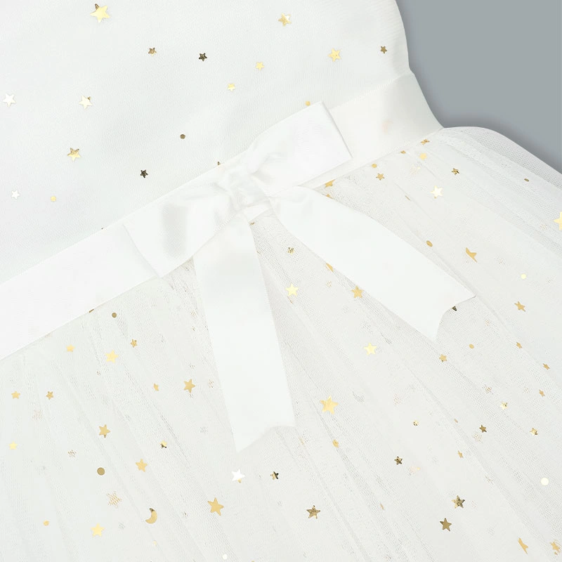 Đầm voan bé gái Rabity 953.010 màu trắng 8