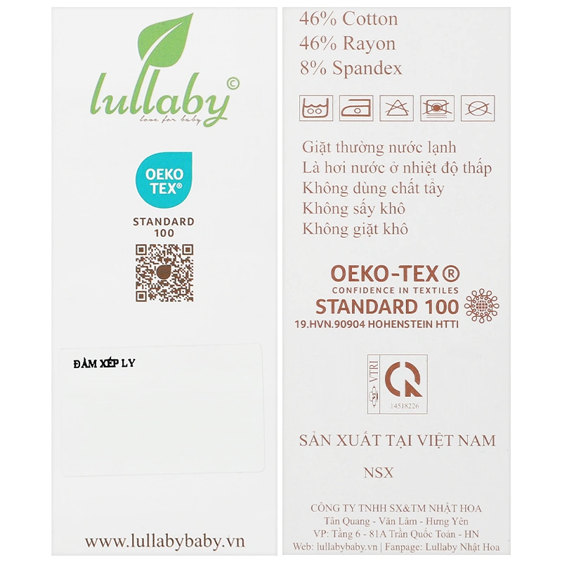 Đầm bé gái xếp ly Lullaby NH558N màu nâu 8