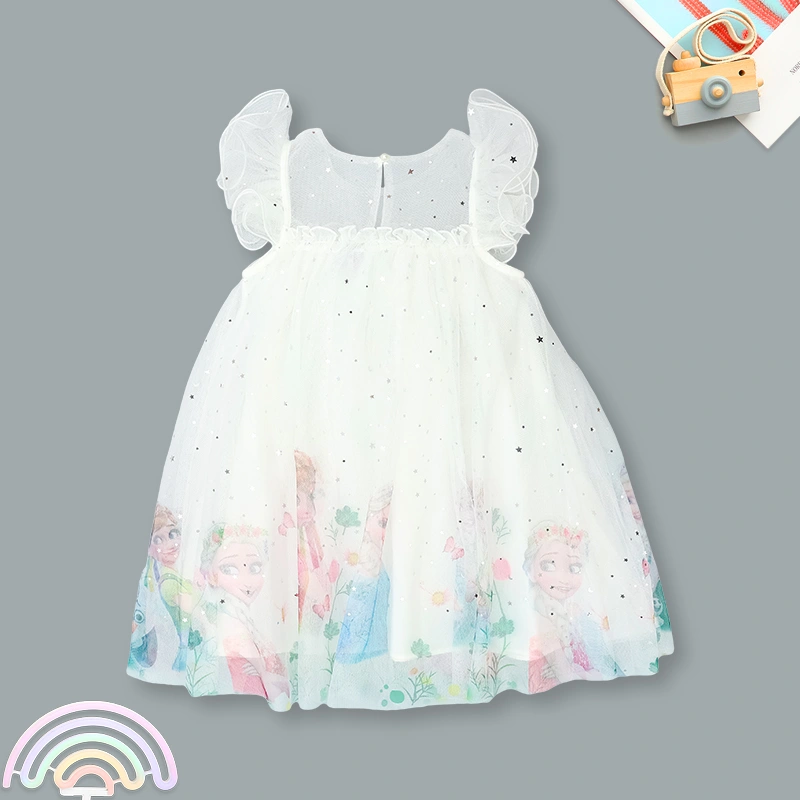 Đầm voan bé gái Rabity 553.010 màu hồng 11