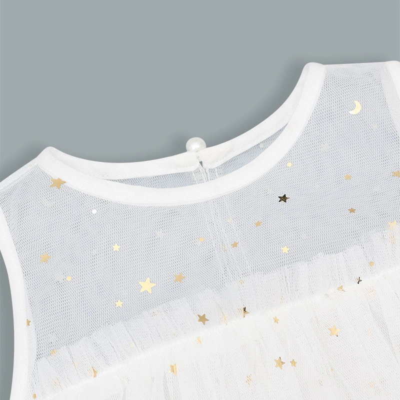 Đầm voan bé gái Rabity 953.900 màu trắng 3