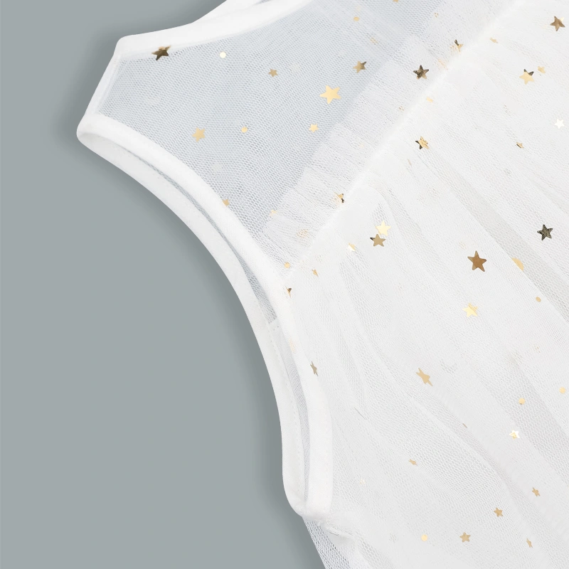 Đầm voan bé gái Rabity 953.900 màu trắng 4