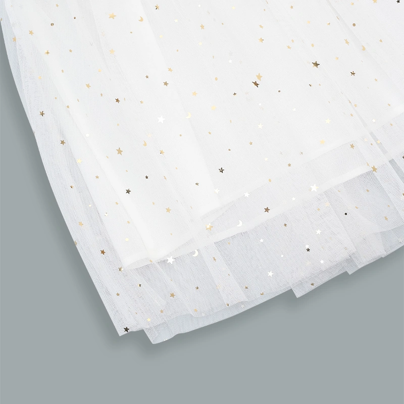 Đầm voan bé gái Rabity 953.900 màu trắng 5