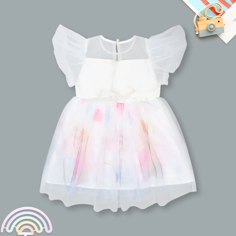 Đầm bé gái Rabity 553.008 màu trắng 2