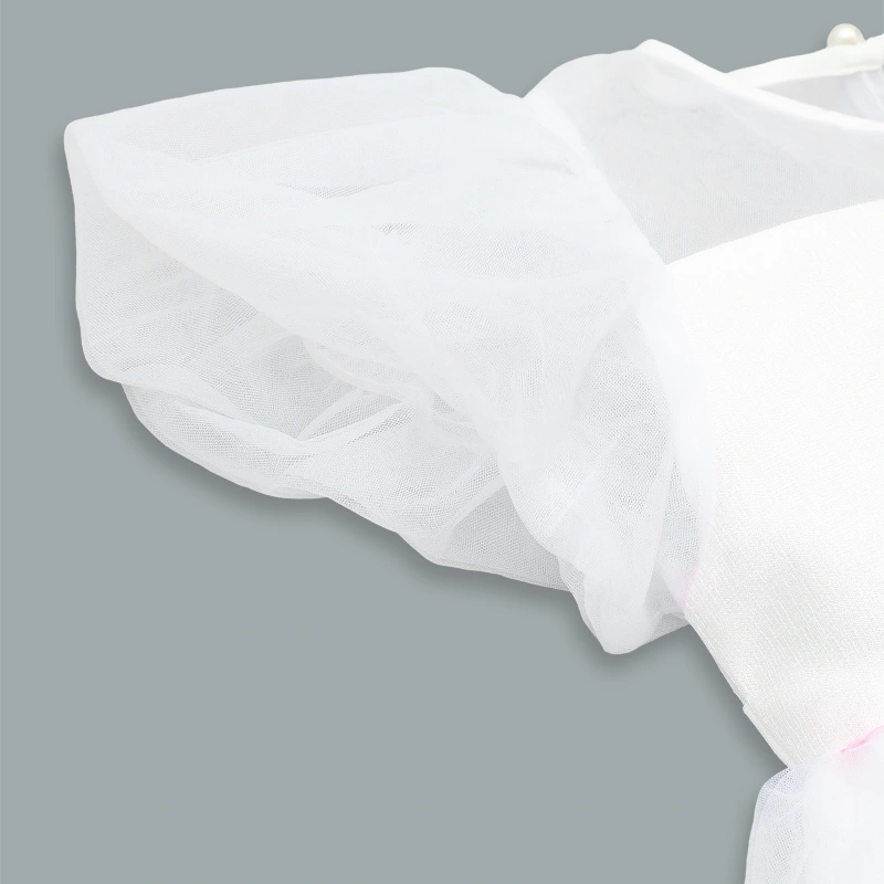 Đầm bé gái Rabity 553.008 màu trắng 4