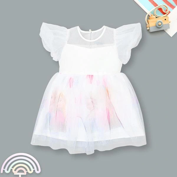 Đầm bé gái Rabity 553.008 màu trắng 1