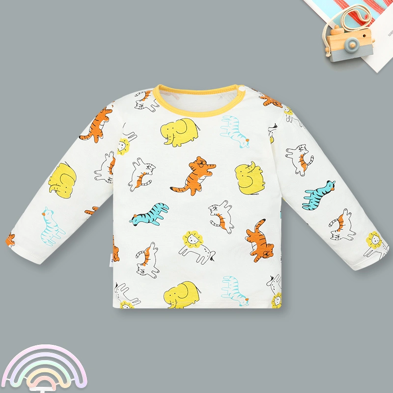 Bộ tay dài bé trai IQ Baby in voi màu vàng 2