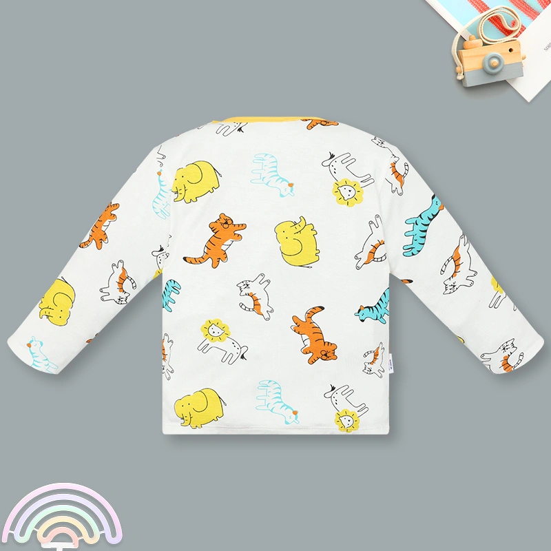 Bộ tay dài bé trai IQ Baby in voi màu vàng 3