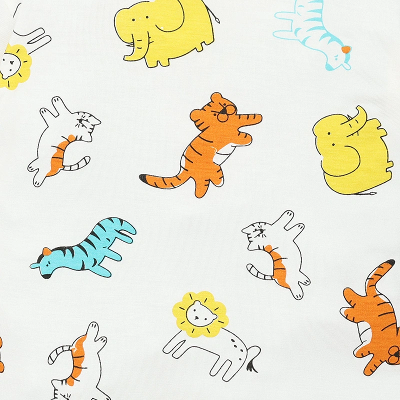 Bộ tay dài bé trai IQ Baby in voi màu vàng 7