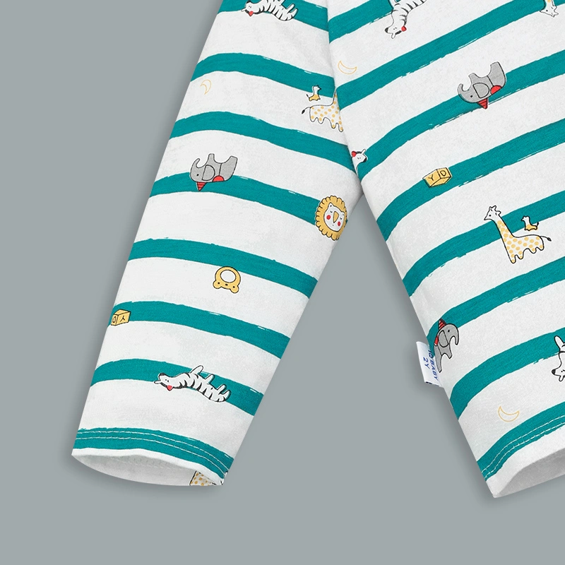 Bộ tay dài bé trai IQ Baby kẻ sọc màu xanh 5