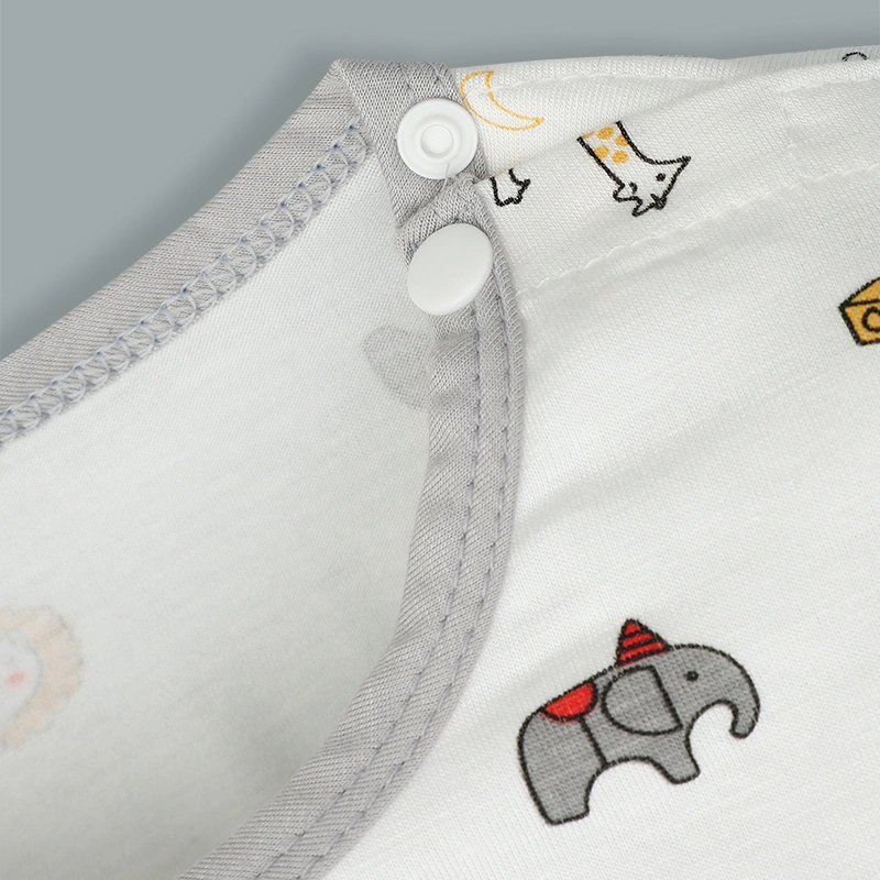 Bộ tay dài bé trai IQ Baby in thú màu xám 6