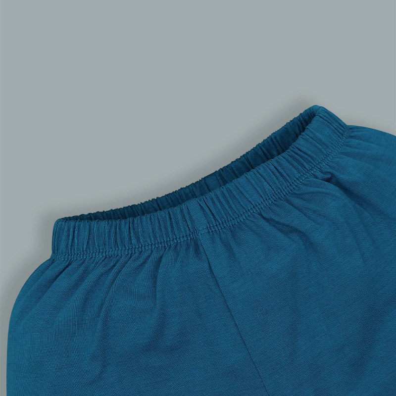 Bộ tay ngắn bé trai IQ Baby in gấu màu xanh 10