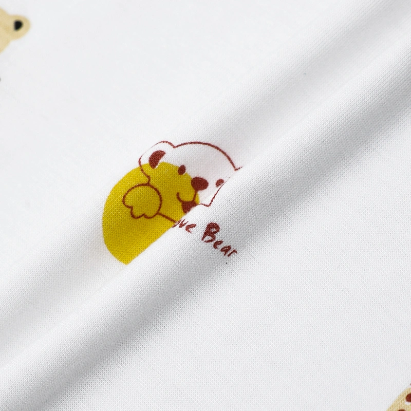 Bộ tay ngắn bé trai IQ Baby in gấu màu xanh 8