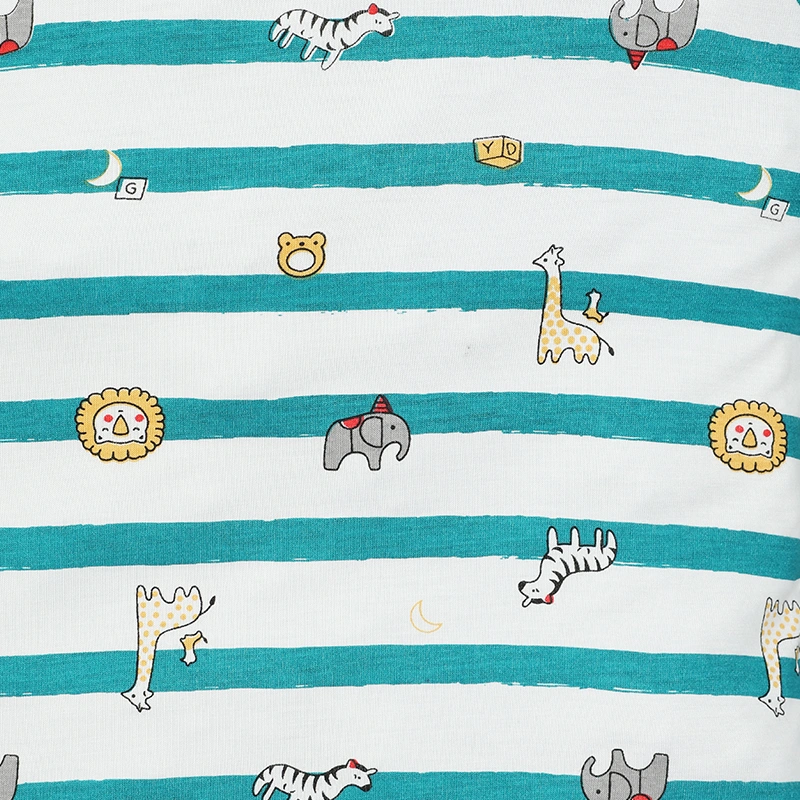 Bộ tay ngắn bé trai IQ Baby kẻ sọc màu xanh 6