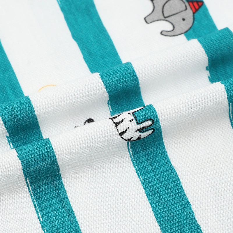 Bộ tay ngắn bé trai IQ Baby kẻ sọc màu xanh 7