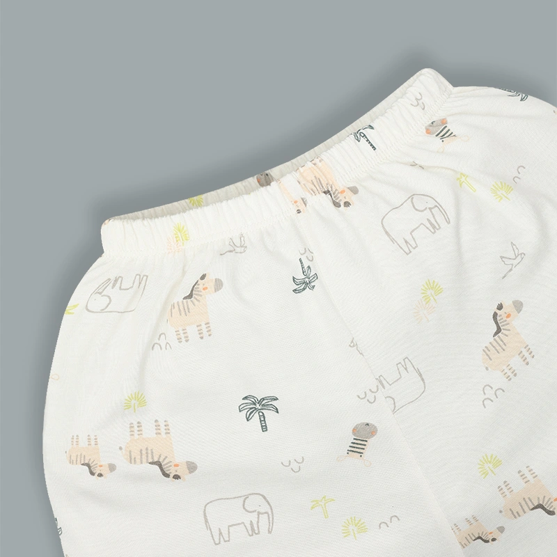 Bộ tay ngắn bé trai IQ Baby in cây dừa màu xám 7