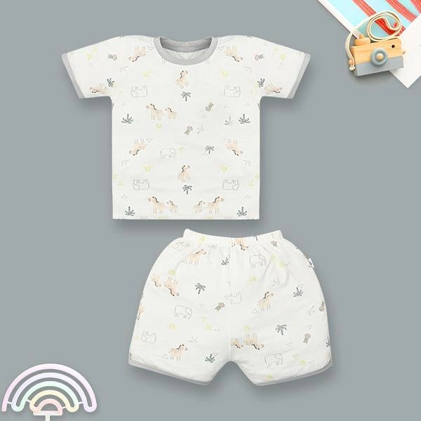 Bộ bé trai IQ Baby visco xám