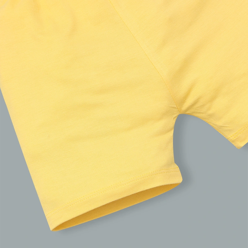 Bộ tay ngắn bé trai IQ Baby raplan in thú màu vàng 10