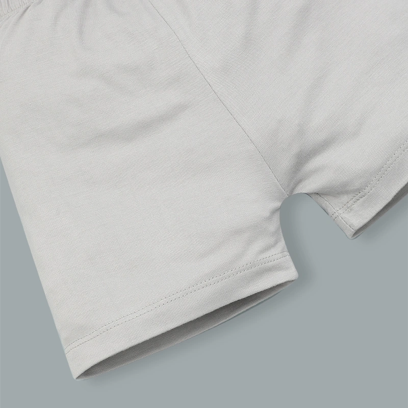 Bộ tay ngắn bé trai IQ Baby raplan in thú màu xám 10