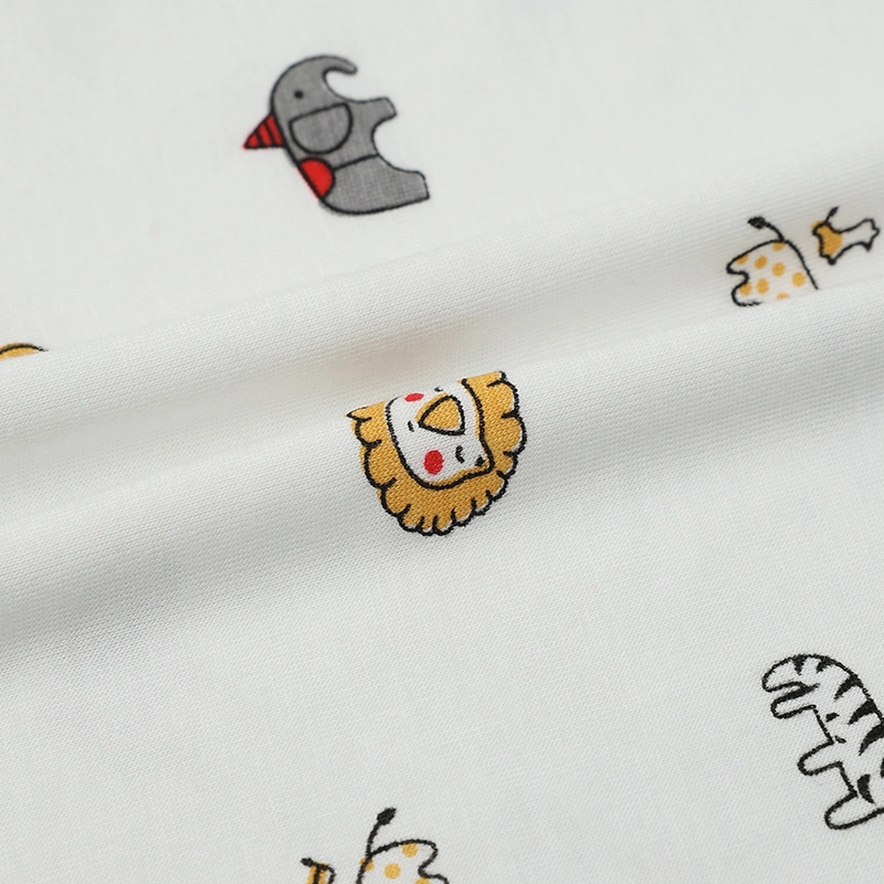 Bộ tay ngắn bé trai IQ Baby raplan in thú màu xám 7