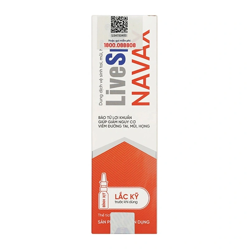 Dung dịch xịt mũi LiveSpo Navax hỗ trợ giảm nguy cơ viêm tai mũi họng cho bé chai 20 ml 3