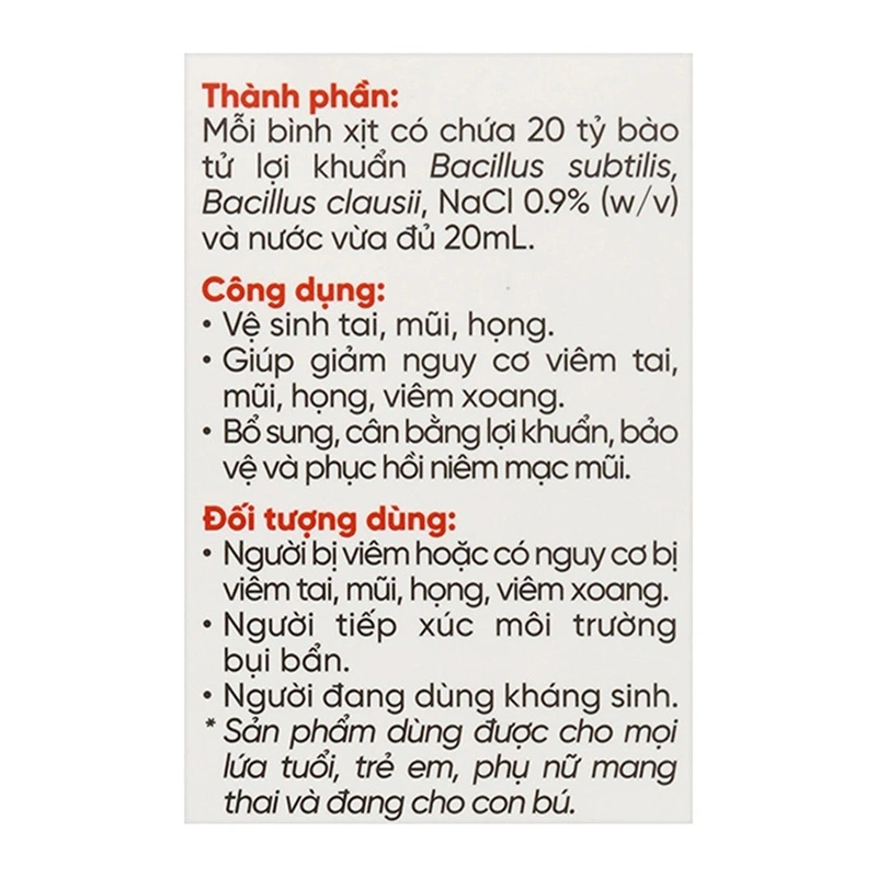 Dung dịch xịt mũi LiveSpo Navax hỗ trợ giảm nguy cơ viêm tai mũi họng cho bé chai 20 ml 8